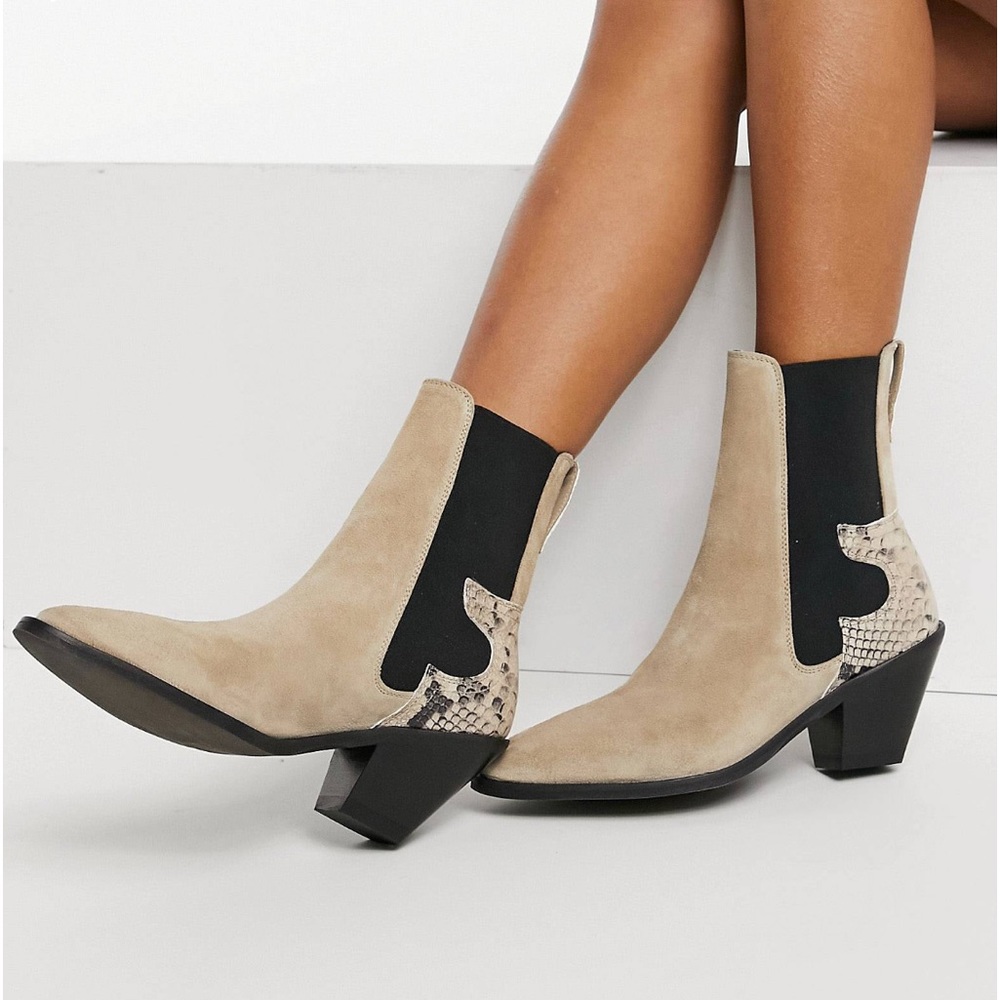Allsaints Sara Suede Western Boots